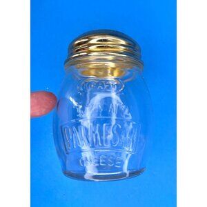 GLASS KRAFT PARMESAN CHEESE SHAKER W/ GOLD TOP